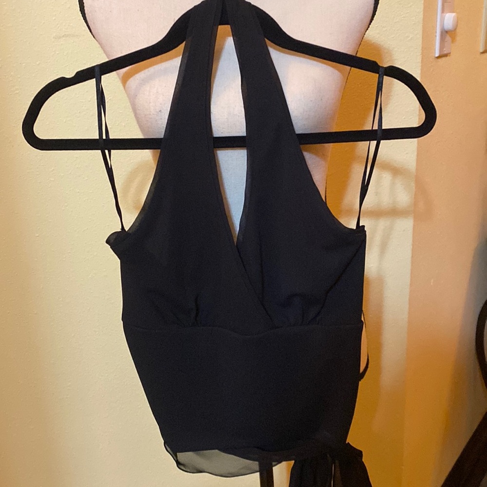 Kenneth Cole black halter blouse